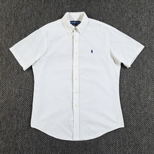 폴로 랄프로렌 화이트 시어서커 반팔 셔츠 이미지