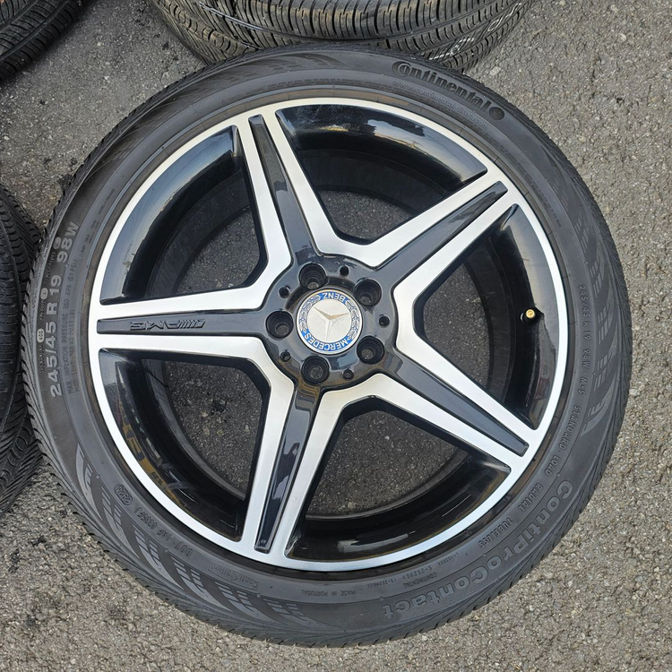 #벤츠S클래스 W221 19인치 AMG 블랙폴리쉬 컷팅 휠타이어 팝니다. 이미지