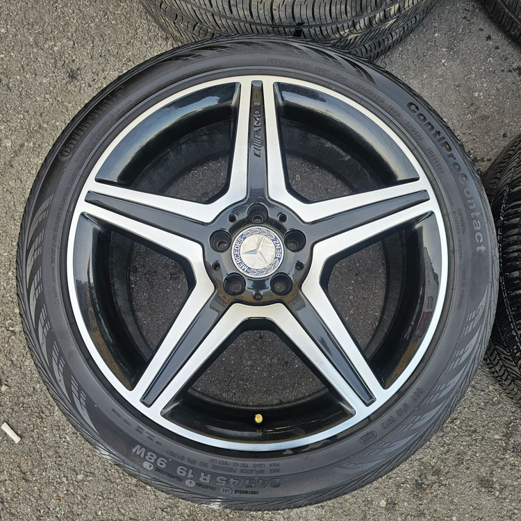#벤츠S클래스 W221 19인치 AMG 블랙폴리쉬 컷팅 휠타이어 팝니다. 이미지