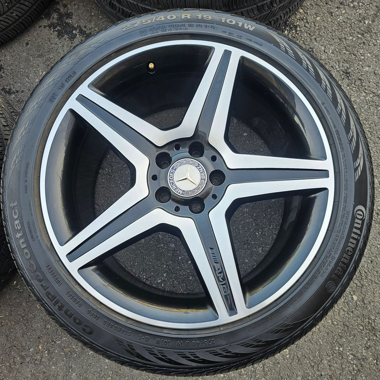 #벤츠S클래스 W221 19인치 AMG 블랙폴리쉬 컷팅 휠타이어 팝니다. 이미지
