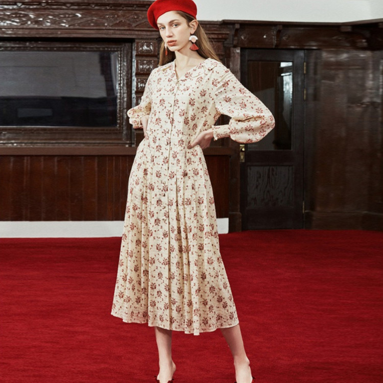 칼라거펠트(Karl Lagerfeld) 플라워패턴 원피스 66 새상품 이미지