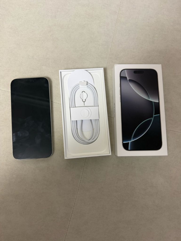 아이폰 16 프로맥스 화이트 티타늄 256GB 배터리100 이미지