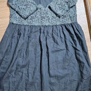 린넨 소재 레이스 롱 원피스 66 이미지