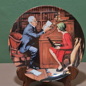 엔틱 U S.A 노먼록웰 한정판 장식접시 이미지