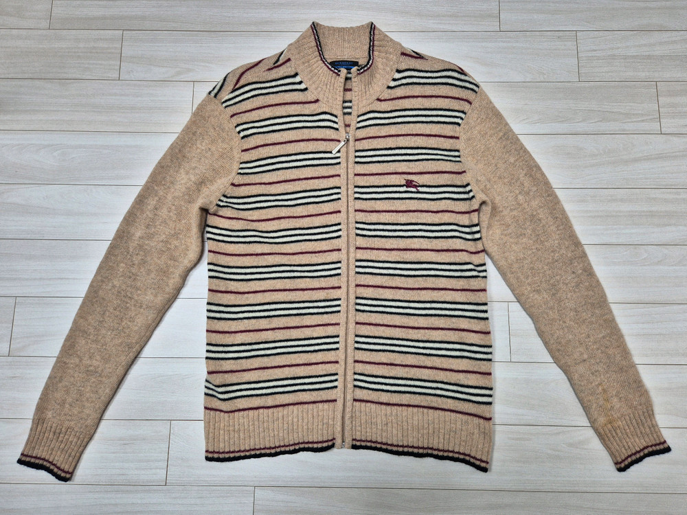 버버리 블루라벨 김상혁 노바 스트라이프 울 니트짚업 L(100) 이미지