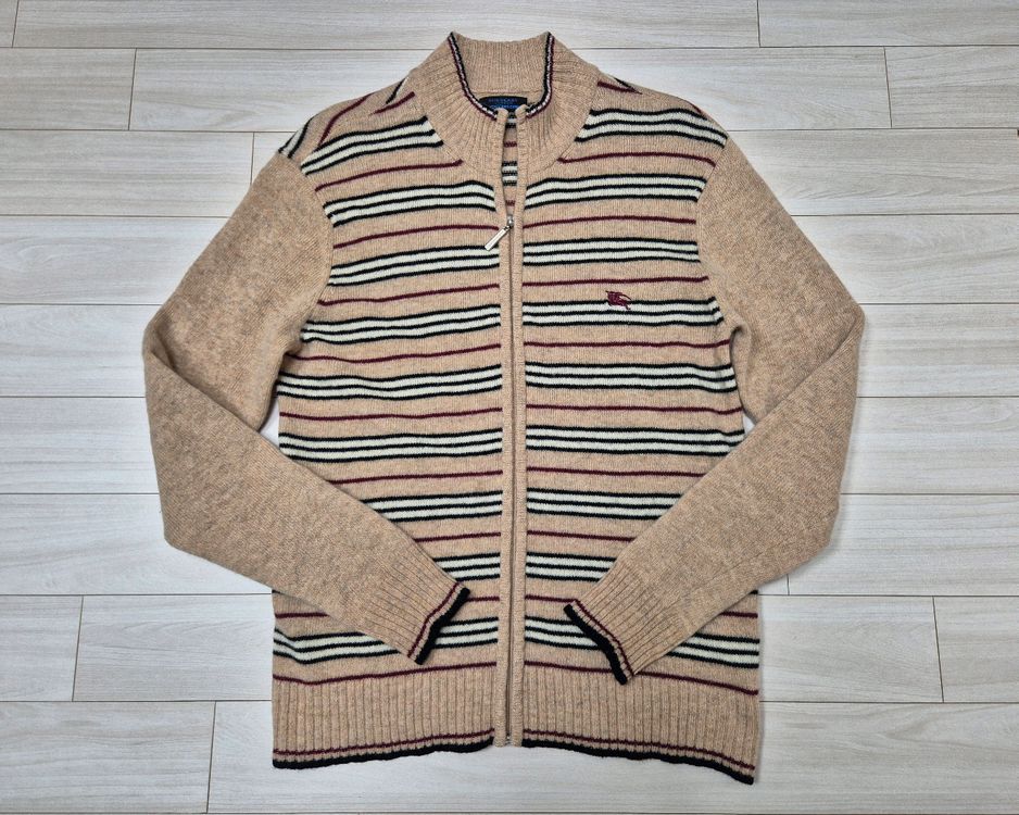 버버리 블루라벨 김상혁 노바 스트라이프 울 니트짚업 L(100) 이미지