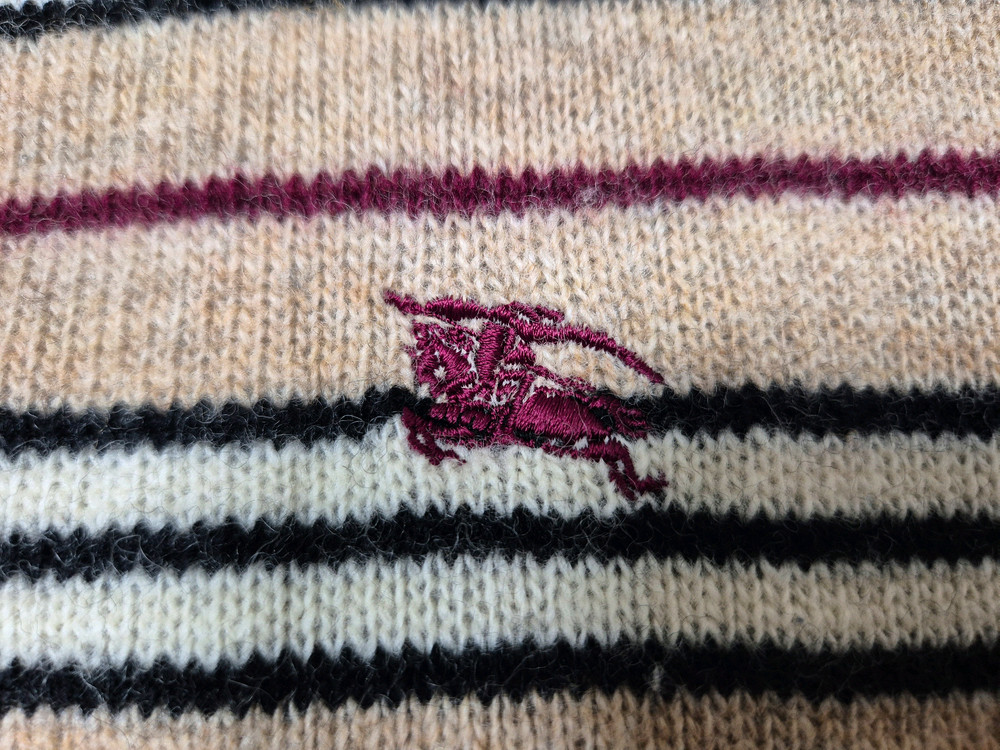 버버리 블루라벨 김상혁 노바 스트라이프 울 니트짚업 L(100) 이미지