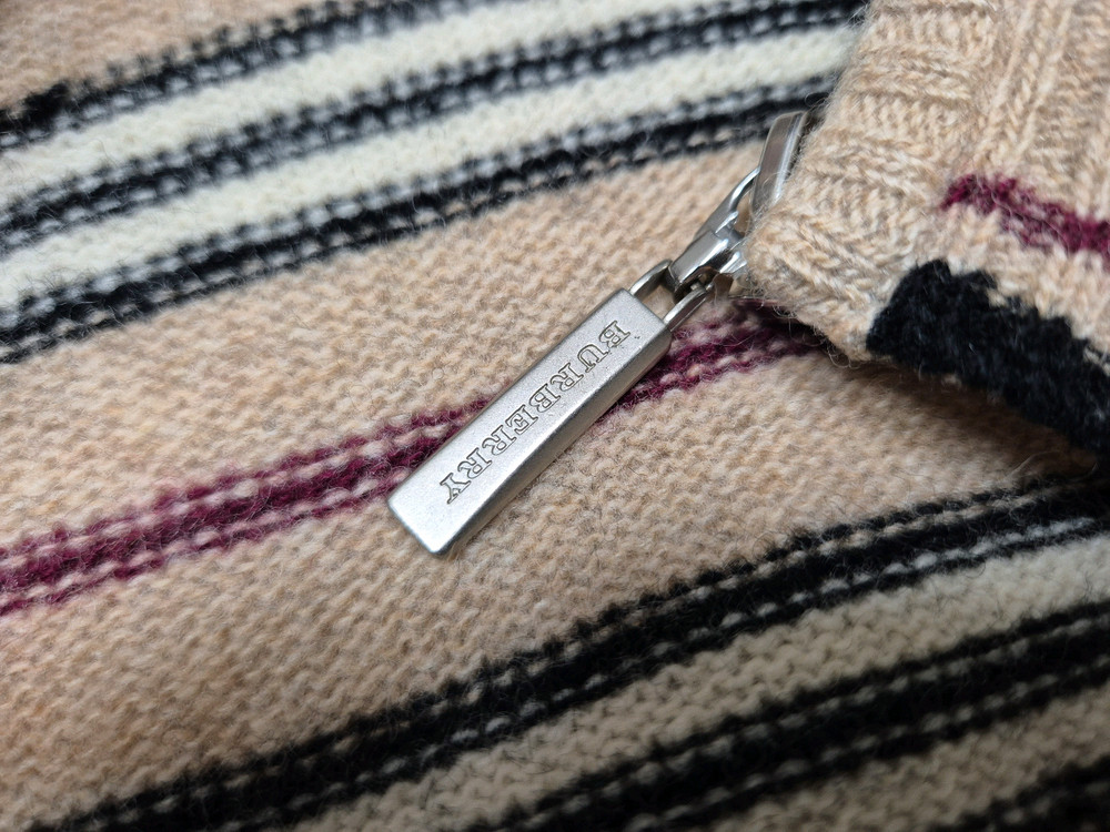 버버리 블루라벨 김상혁 노바 스트라이프 울 니트짚업 L(100) 이미지