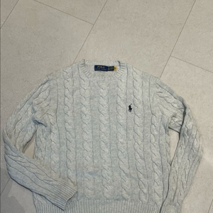폴로 꽈배기 니트 그레이 xs 이미지