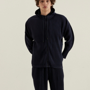 몽플리쎄 플리츠 후드 집업 남녀공용 집업 프리사이즈 이미지