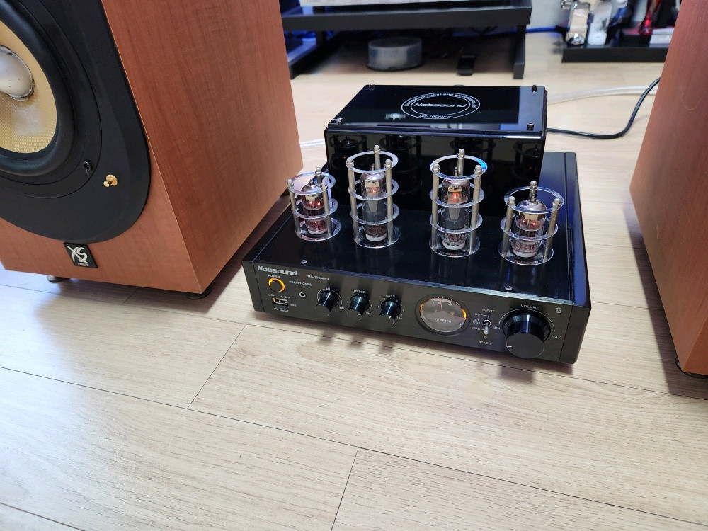 진공관 엠프 + 북쉘프 스피커 오디오 셋트 판매. 이미지