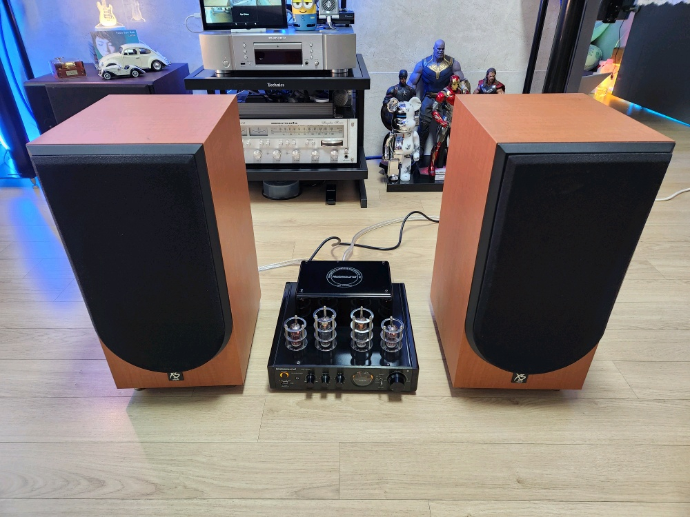 진공관 엠프 + 북쉘프 스피커 오디오 셋트 판매. 이미지