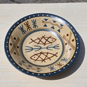 일본 도자기 접시 이치야마(Ichiyama) Day&Night 시리즈 빈티지접시 핸드메이드 이미지