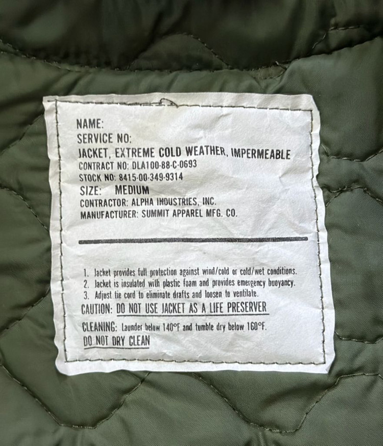 [알파인더스트리] 80s 오리지널 USN 임퍼머블 덱 자켓 (데드스탁) 이미지