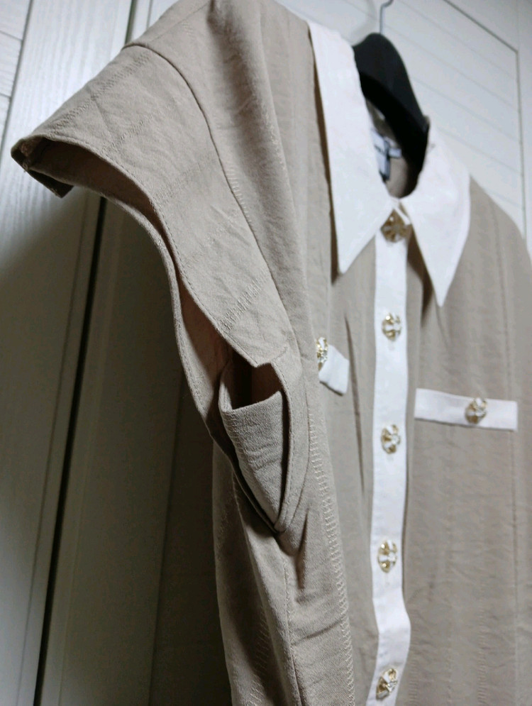 칼라거펠트 셔츠 카라 원피스(77) ㅡ새상품 이미지