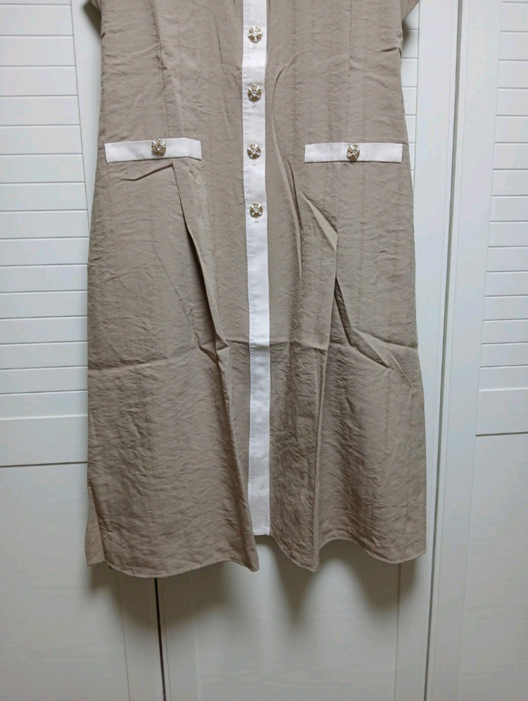 칼라거펠트 셔츠 카라 원피스(77) ㅡ새상품 이미지