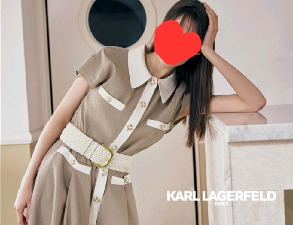 칼라거펠트 셔츠 카라 원피스(77) ㅡ새상품 이미지