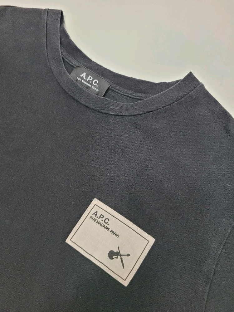 A.P.C. 20SS 아페쎄 뮤지엄 박스 로고 반팔 티셔츠 / 남 L 블랙 이미지