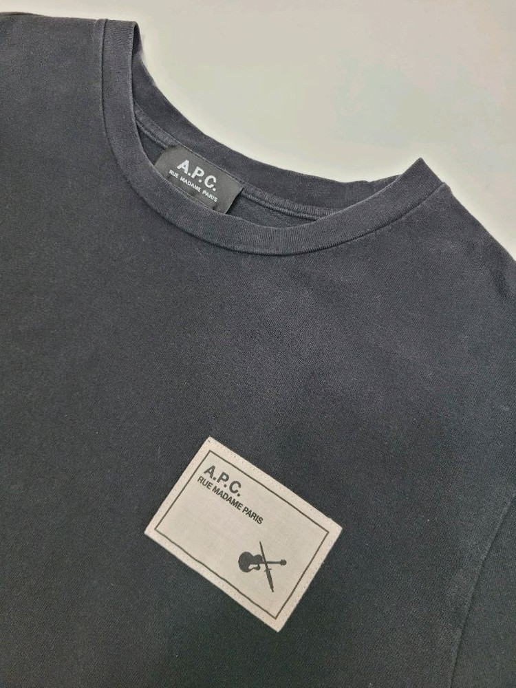 A.P.C. 20SS 아페쎄 뮤지엄 박스 로고 반팔 티셔츠 / 남 L 블랙 이미지
