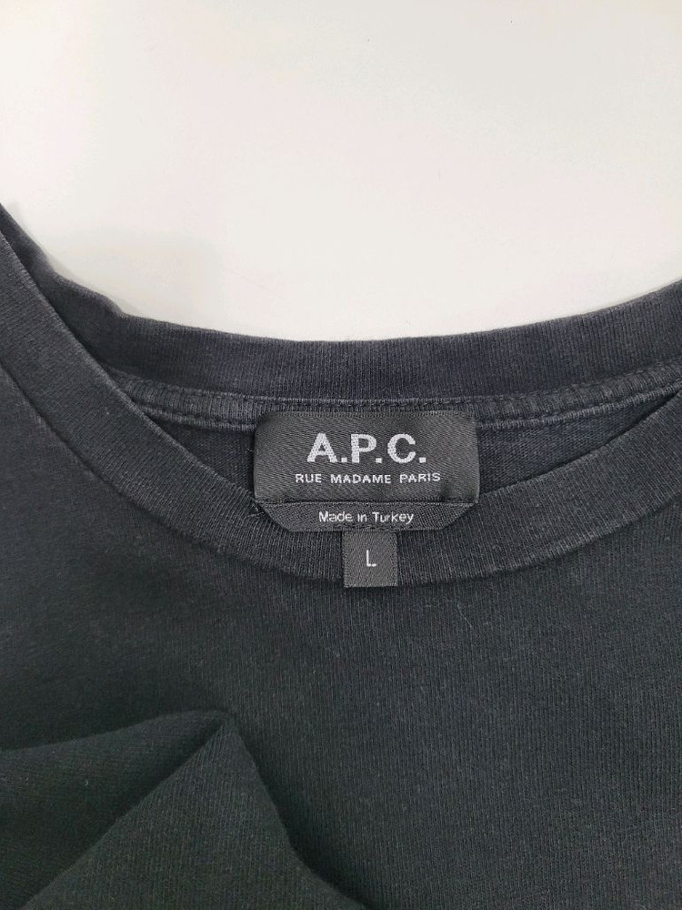 A.P.C. 20SS 아페쎄 뮤지엄 박스 로고 반팔 티셔츠 / 남 L 블랙 이미지