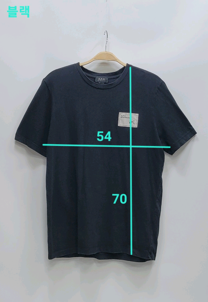 A.P.C. 20SS 아페쎄 뮤지엄 박스 로고 반팔 티셔츠 / 남 L 블랙 이미지