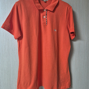 (정품) 버버리 카라티 오렌지 반팔 티셔츠 라지 여성 이미지