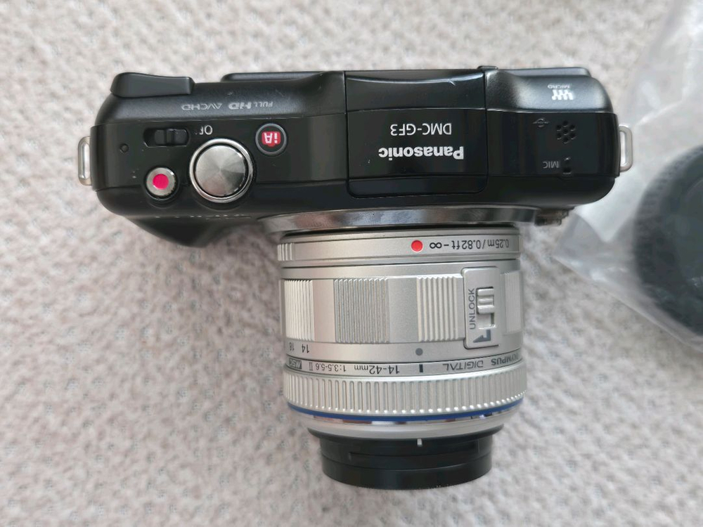 파나소닉 루믹스 GF3 블랙 미러리스 카메라 이미지