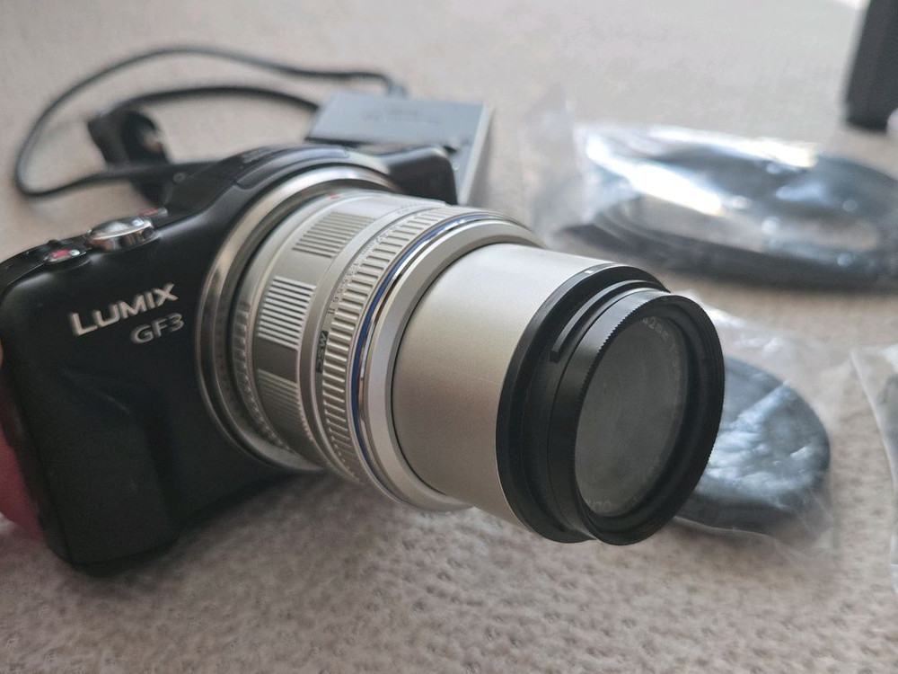 파나소닉 루믹스 GF3 블랙 미러리스 카메라 이미지