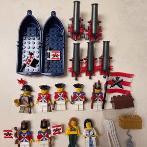 올드 레고 정부군 미피/배/대포 일괄 판매 이미지