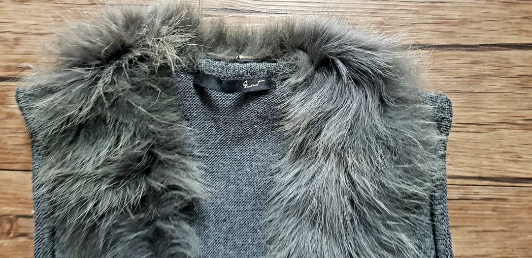 사이즈 55 66 퍼 롱 베스트 롱조끼 지컷 솔레지아 이미지