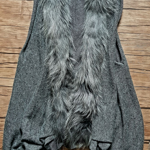 사이즈 55 66 퍼 롱 베스트 롱조끼 지컷 솔레지아 이미지