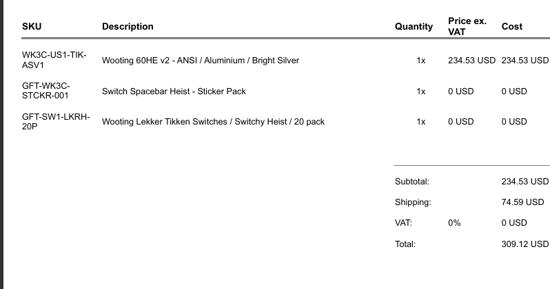 우팅 60HE V2 실버 이미지