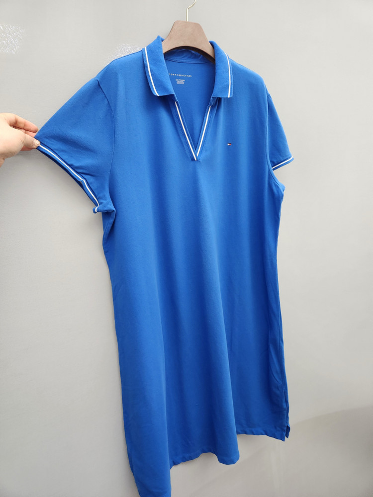 타미힐피거 XXL 블루 반팔 원피스 이미지