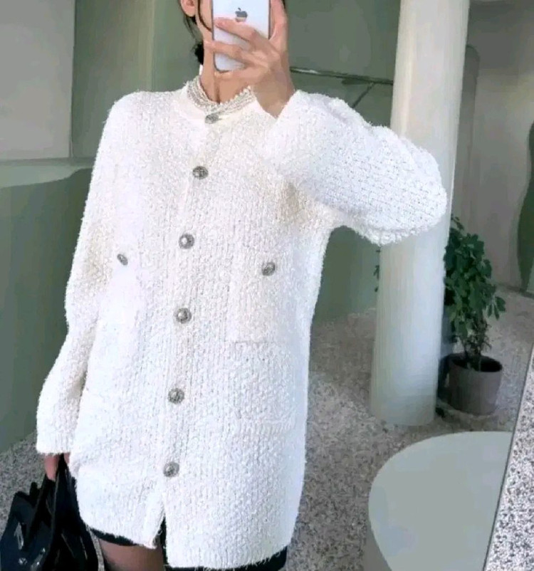 소미타 메탈 버튼 가디건 자켓 - 민트 이미지