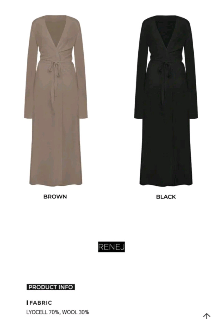 르네제이 시스루 롱 나시 가디건 세트 - 블랙 이미지