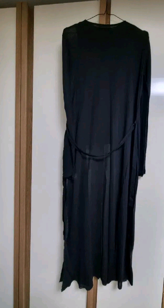 르네제이 시스루 롱 나시 가디건 세트 - 블랙 이미지