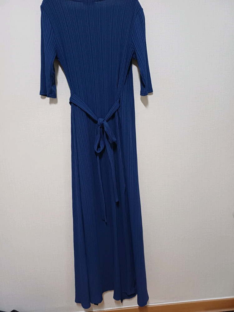 플리츠 롱롱 랩원피스 55-66 이미지