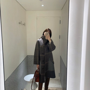 r2w check cashmere coat 레투 캐백 코트 캐시미어 100 이미지