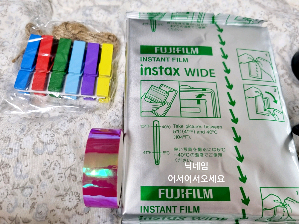 새상품 인스탁스 와이드에보+필름10장+케이스 후지필름 폴라로이드 즉석 카메라 필름카메라 와이드 에보 이미지