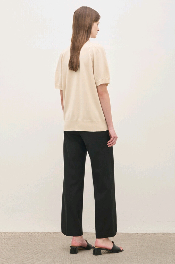 한섬 더캐시미어 울 블렌드 하프 슬리브 니트 가디건 이미지