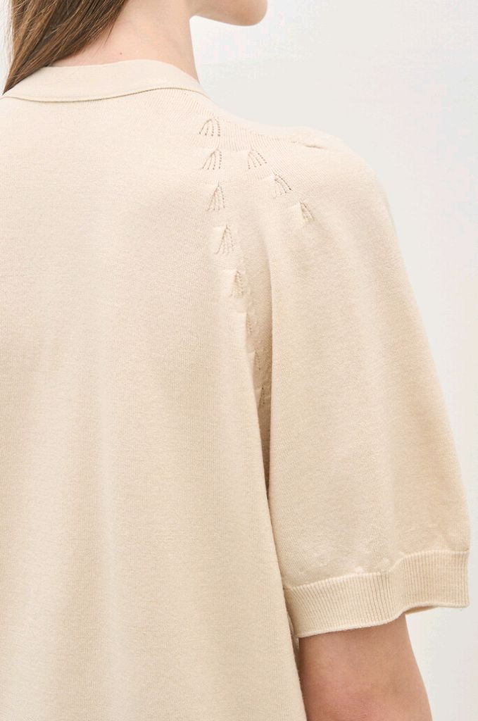 한섬 더캐시미어 울 블렌드 하프 슬리브 니트 가디건 이미지