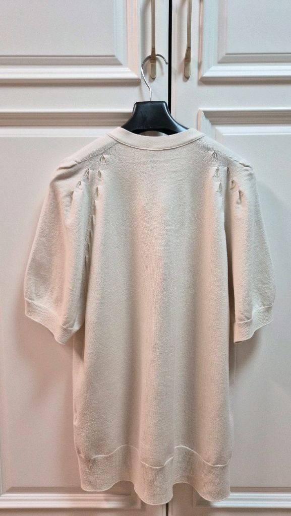 한섬 더캐시미어 울 블렌드 하프 슬리브 니트 가디건 이미지