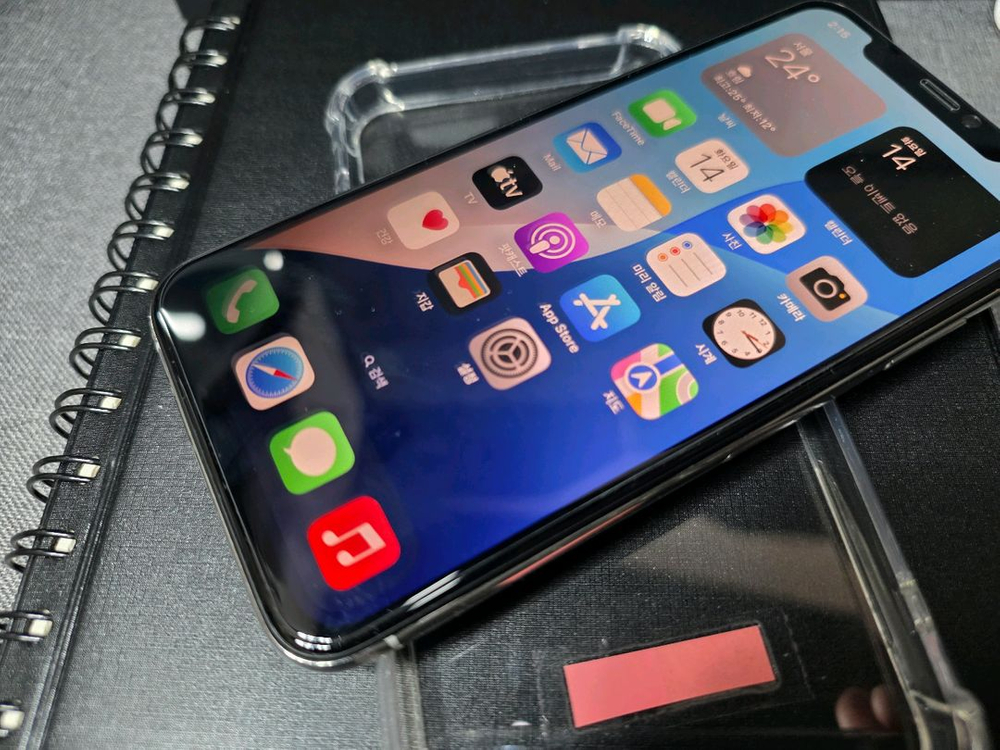 아이폰XS실버512G 배터리100 SS급 무음카메라 북미판 이미지