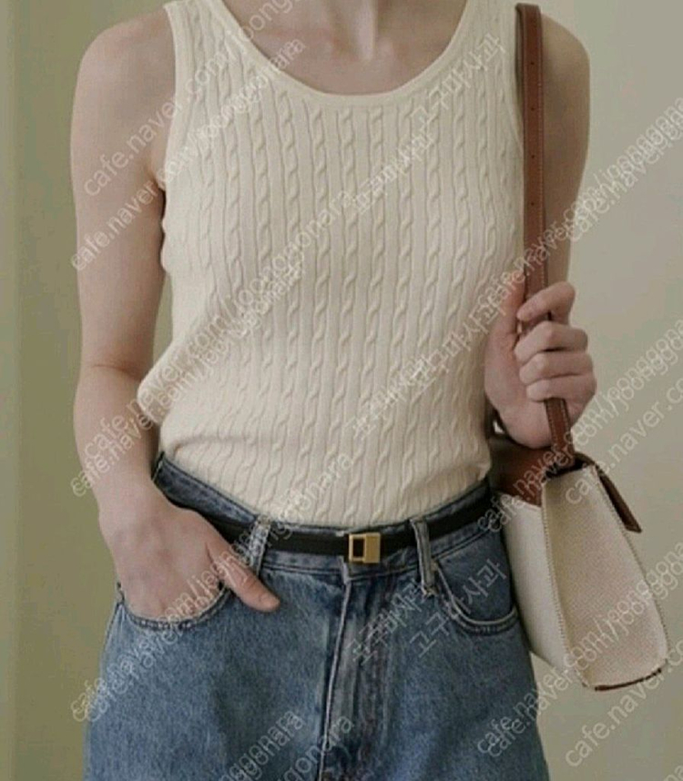 유메르 케이블니트 슬리브리스 + 가디건 ( 배송온봉투그대로 , 새 것) 이미지