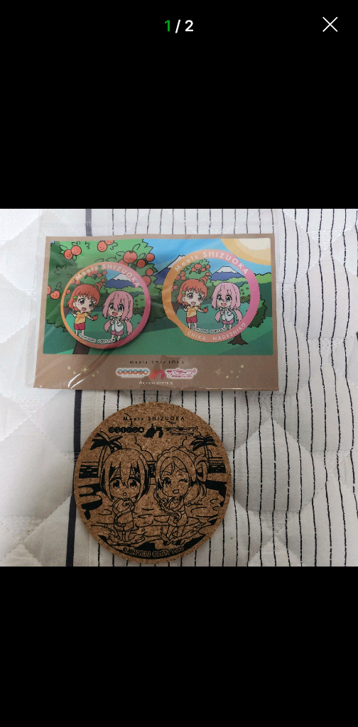 러브라이브 선샤인 유루캠 콜라보 Meets SHIZUOKA 캔뱃지 (스티커 포함) 코스터 세트 이미지