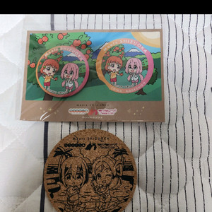 러브라이브 선샤인 유루캠 콜라보 Meets SHIZUOKA 캔뱃지 (스티커 포함) 코스터 세트 이미지