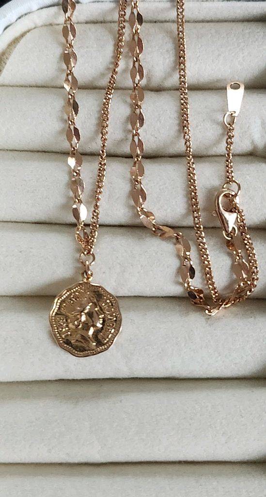 18k 반반체인 하프체인 코인 목걸이 이미지