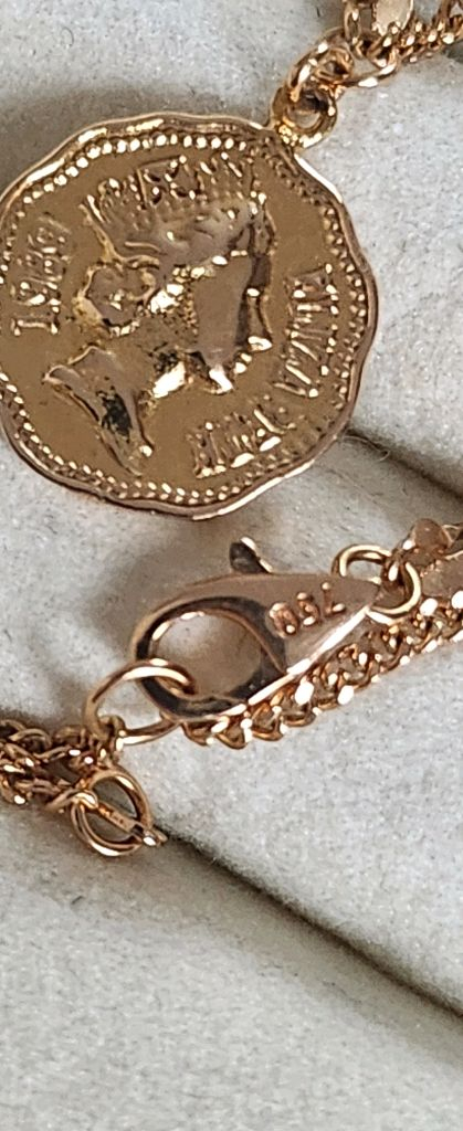 18k 반반체인 하프체인 코인 목걸이 이미지