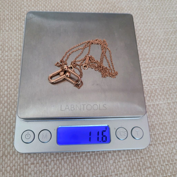 18k 반반체인 하프체인 코인 목걸이 이미지