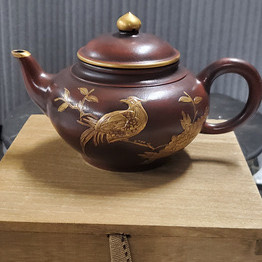 [명휘당] 고경주 자사 금채 부귀 공작문 호 자사호 다호 골동품 수집품 미술품 이미지